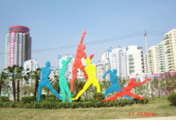 烏蘭投籃雕塑，剪影工藝制作，不銹鋼體育人物雕塑