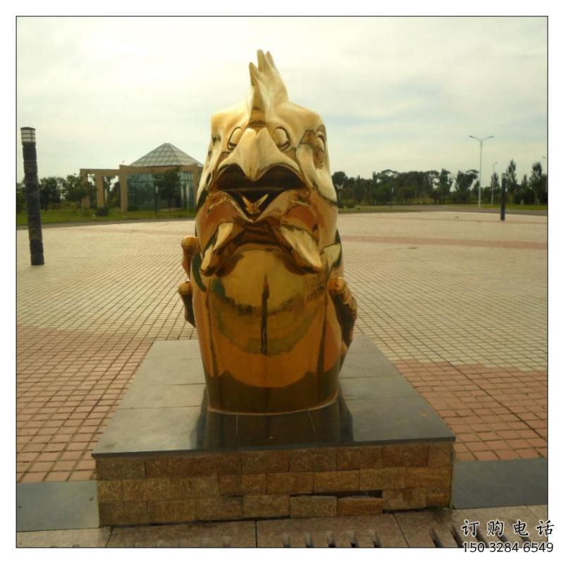 市中不銹鋼生肖雕塑，鍍鈦工藝，公園廣場(chǎng)戶外擺放