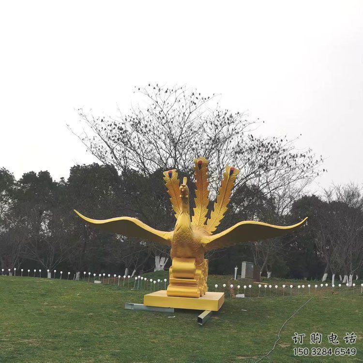 雅安鳳凰雕塑選用，美陳雕塑，鑄銅鳳凰雕塑工藝廠家