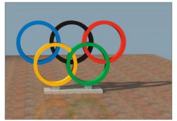 成都五環(huán)不銹鋼雕塑，現(xiàn)代景觀擺件，烤漆工藝制作