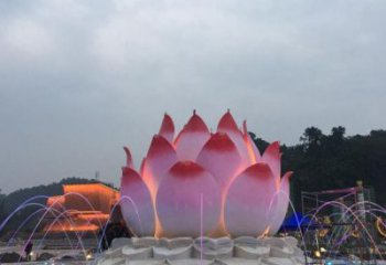 資陽蓮花雕塑廠家，景區(qū)雕塑，水景蓮花噴泉雕塑精選