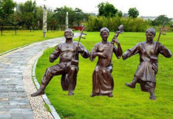 嘉黎拉二胡雕塑點(diǎn)擊，景觀雕塑，別墅民俗人物雕塑供求