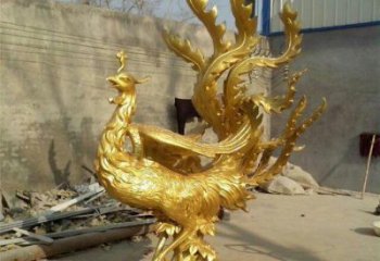 喀什鳳凰雕塑廠家，鍛造工藝，銅鳳凰雕塑廠家承接