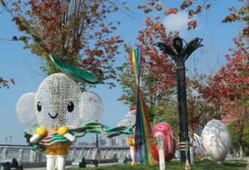 阿勒泰戶外鏤空卡通雕塑供應，花園小品，鐵藝卡通雕塑展品