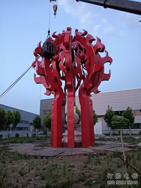 怒江火球雕塑，精神堡壘火球雕塑落地展示
