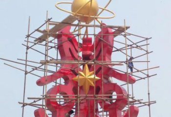 拱墅景觀科技之星雕塑選用，美陳雕塑，抽象不銹鋼科技之星雕塑標(biāo)準(zhǔn)