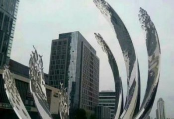 下城地面噴泉雕塑小品，圓環(huán)結構概念，旱地水景噴泉體系
