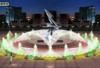 長壽水景搖擺噴泉雕塑，循環(huán)噴水模式噴泉雕塑加工